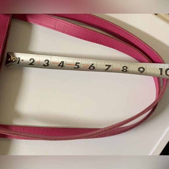 Denver Leather Craft Buffalo Leather Fuchsia Marilyn Tote Bag - Picture 16 of 16